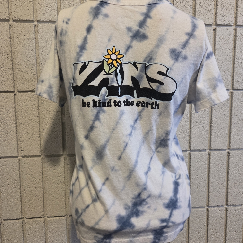 Vans 'Be Kind to the Earth' Tie-Dye Tee - Blue & White